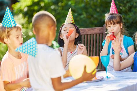 Children Celebrate Together at Party Stock Photo - Image of ...