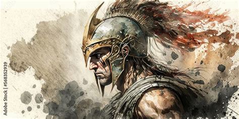 Artwork Of Achilles A Legendary Greek Warrior In The Iliad