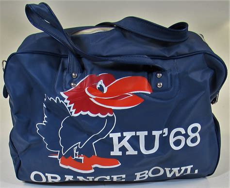 Lot Detail - Kansas Jayhawks 1968 Orange Bowl Travel Bag