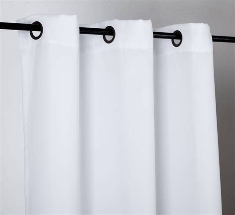 ECM. Casual Textured Grommet Curtain Panel White Gentle Light Filter | White paneling, Grommet ...