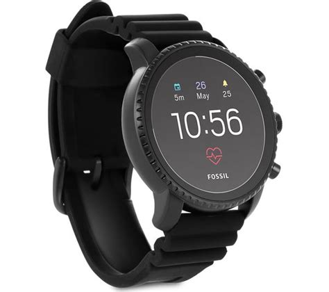 Buy FOSSIL Q Explorist HR Smartwatch Black Silicone Strap Free