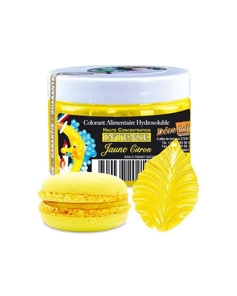 Colorant intense jaune citron Déco Relief pot de 50gr