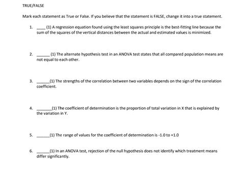 Solved IRUE FALSE Mark Each Statement As True Or False If Chegg