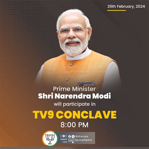 Pm Shri Narendra Modi Will Participate In The Tv9 Conclave On 26th