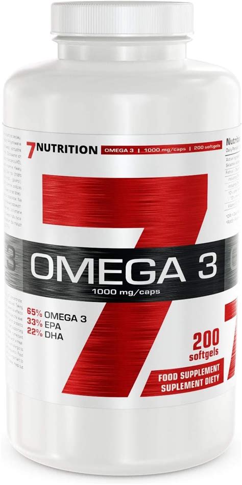 7nutrition Omega 3 Fatty Acids 1000 Mg Epa And Dha Fatty Acids With