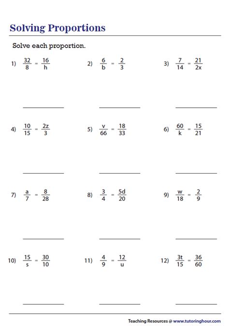 Proportions Worksheets Proportions Proportion Ratios Workshe