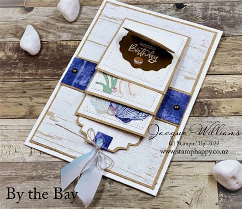 By The Bay Seaside Bay Waterfall Card Video Tutorial Stamp Happy