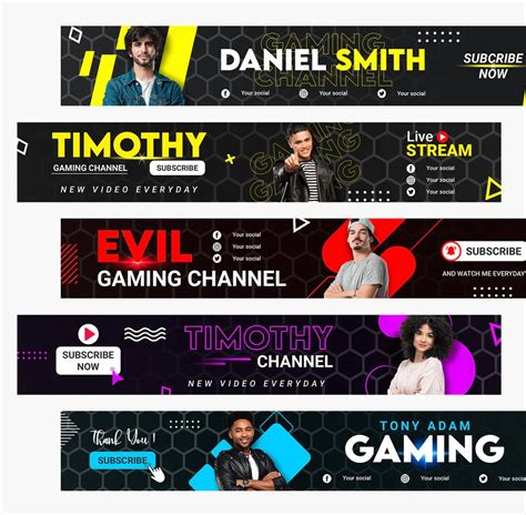 Streaming Channel Youtube Banner Template Psd