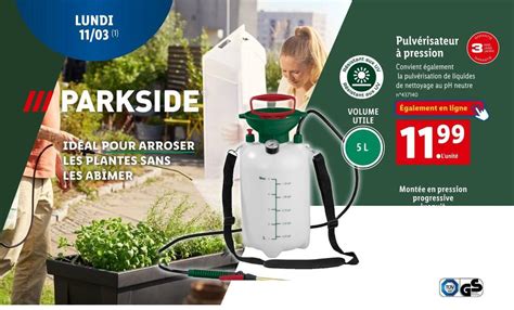 Promo Parkside Pulv Risateur Pression Chez Lidl