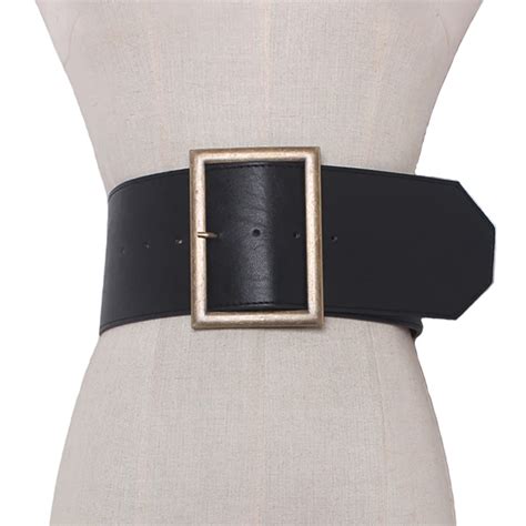 Buy 2018 Fashion Metal Buckle Wide Leather Belt Punk