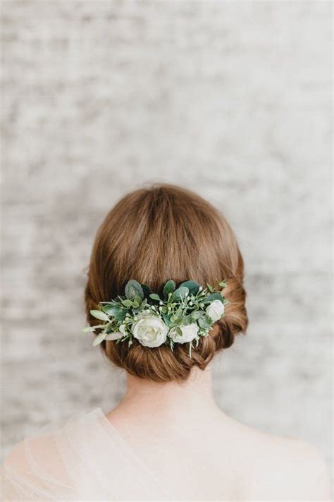 Braut Blumen Kamm Hochzeit Blumen Kopfschmuck Gr N Haarkamm Blumen