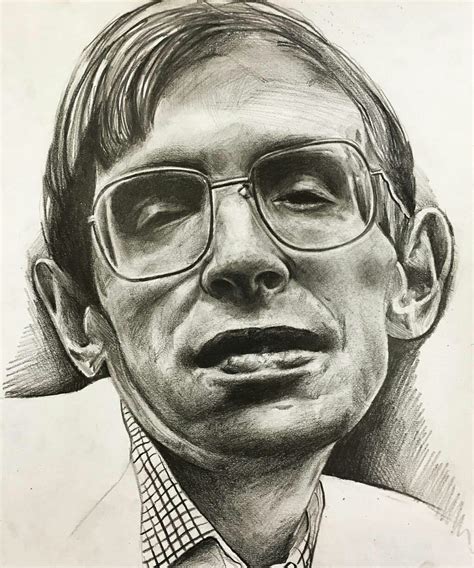 Original Stephen Hawking Portrait Graphite