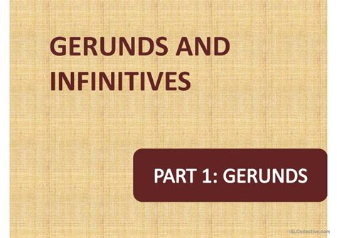 Gerunds And Infinitives General Re English Esl Powerpoints