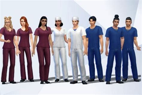 Stylish Nurses in Sims 4