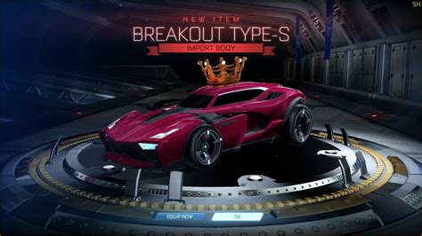 Case Opening Rocket League Geting Breakout Type S Youtube