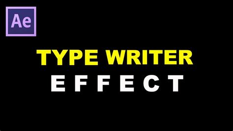 Tutorial After Effect Membuat Type Writer Effect Secara Mudah Youtube