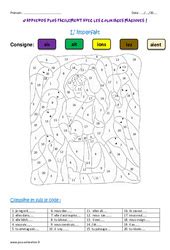 Coloriage magique Conjugaison Étude de la langue CE2 pdf à imprimer