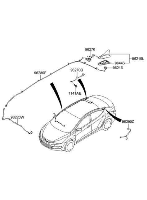 96210 3X200 TR2 Genuine Hyundai Combination Antenna Assembly