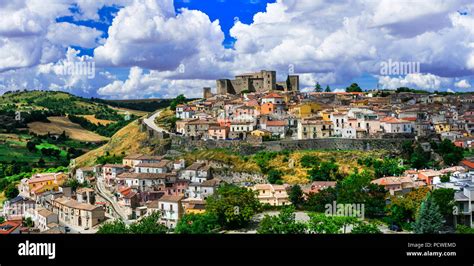 Unique Melfi village,view with old castle and houses,Basilicata,Italy Stock Photo - Alamy