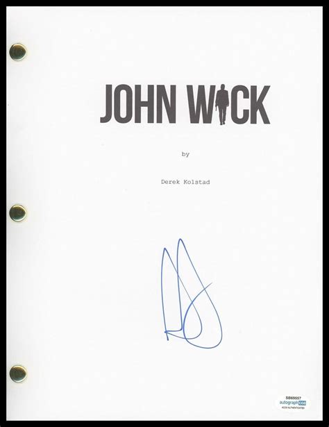 Alfie Allen "John Wick" AUTOGRAPH Signed Full Complete Script ...