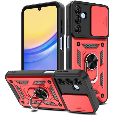 Elegant Choise Case With Screen Protector With Ring Stand And Slide