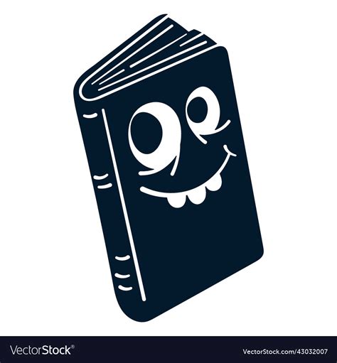 Closed book cut-out cartoon Royalty Free Vector Image