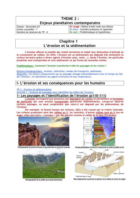 PDF Chapitre 1 Erosion et sédimentation M POURCHERm pourcher free