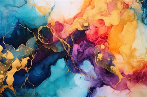 Premium Photo Abstract Watercolor Alcohol Ink Art