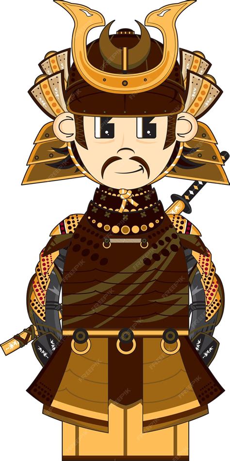 ilustracao da historia  guerreiro samurai japones dos desenhos