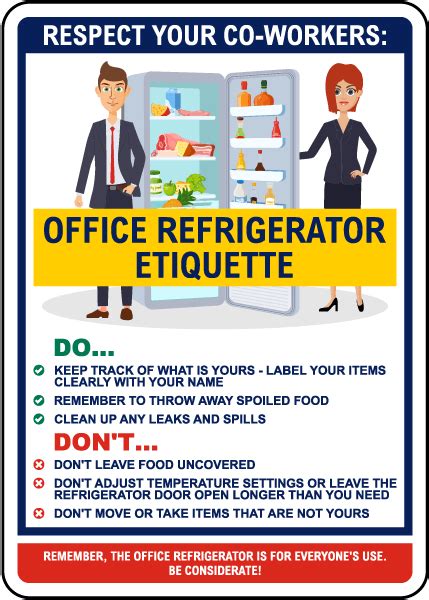 Office Refrigerator Etiquette Sign - Claim Your 10% Discount