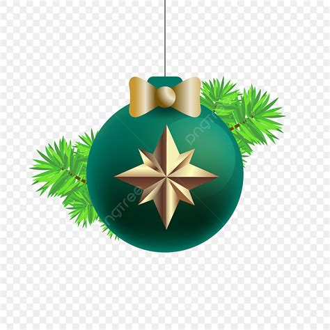 Golden Christmas Ball Vector Hd Images Green Christmas Ball With