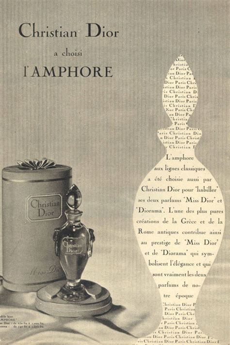 A 1954 Magazine Advertisement Of The Miss Dior Perfumes Vintage Labels