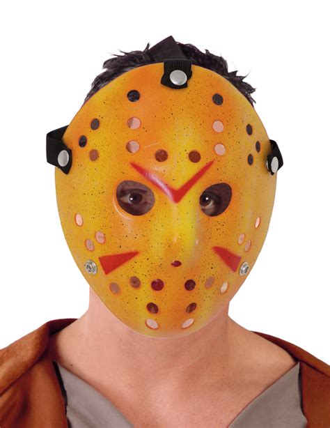 Hockey Maske für Halloween weiss rot günstige Halloween Masken bei