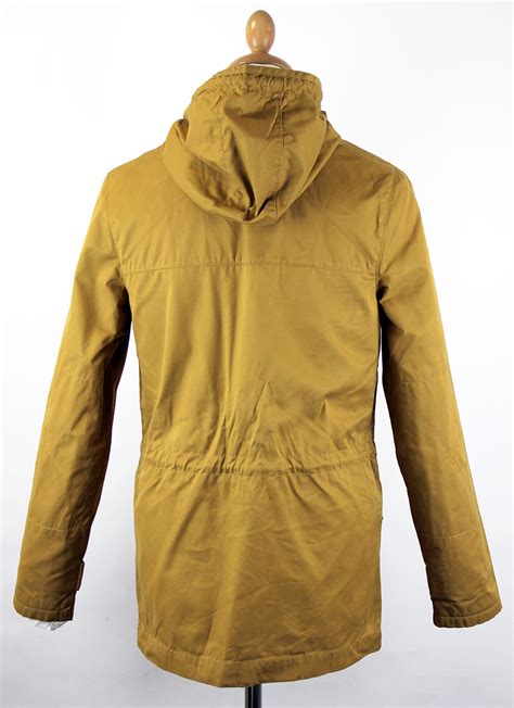 Original Penguin Retro Mod Casual Parka Mountain Coat Golden