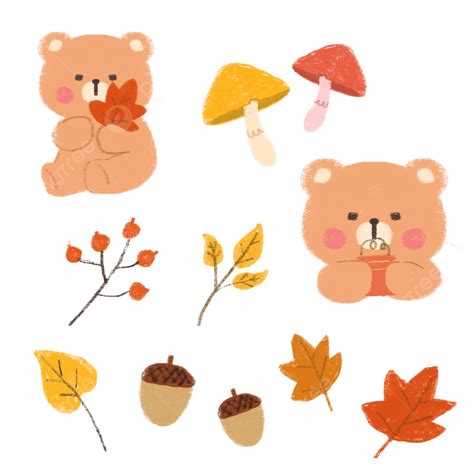 Cute Autumn Vibes Hand Drawn Sticker Set Free Printable Autumn