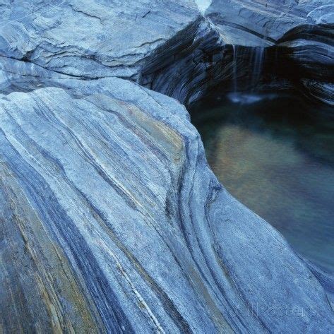 'Strata in Rock Formation Along Verzasca River' Photographic Print ...