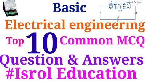 Basic Electricity Electrical Mcq Questions Answer Competitive