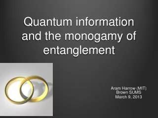 Ppt Quantum Entanglement And The Phases Of Matter Powerpoint