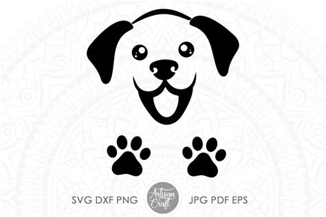 Cute dog SVG ,dog ,dog paws, happy dog (710725) | Cut Files | Design ...