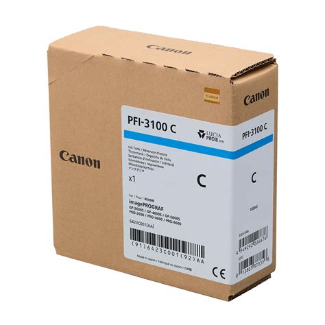 Canon Pfi C Cyan Ink Tank Ml Cartridge C Aa Graphic