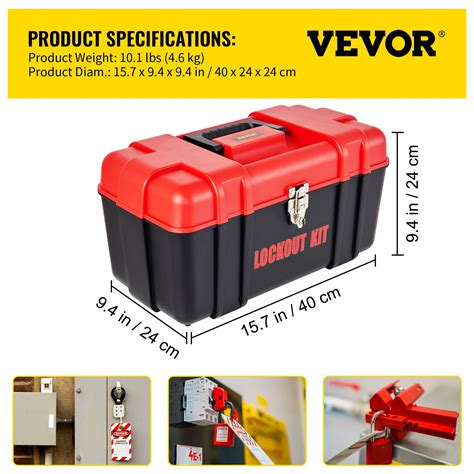 VEVOR 42 PCS Lockout Tagout Kits, Electrical Safety Loto Kit Includes