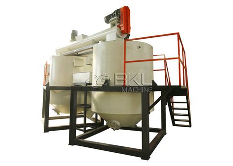 PET Bottle Flakes Hot Washing Machine Recycling 5 5KW SS304