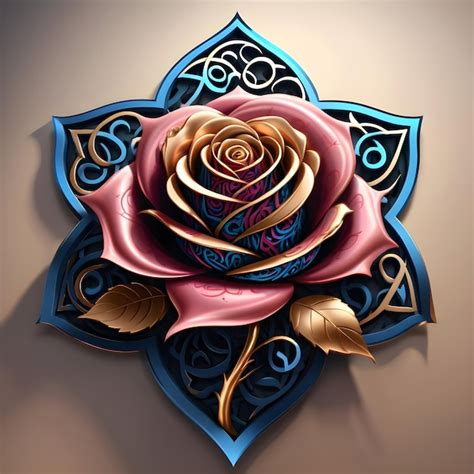 Premium Photo Beautiful Arabic Calligraphy Of Rose