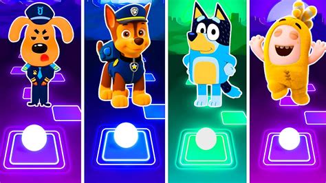 Sheriff Labrador Paw Patrol Bluey Bingo Oddbods Bubbles Who