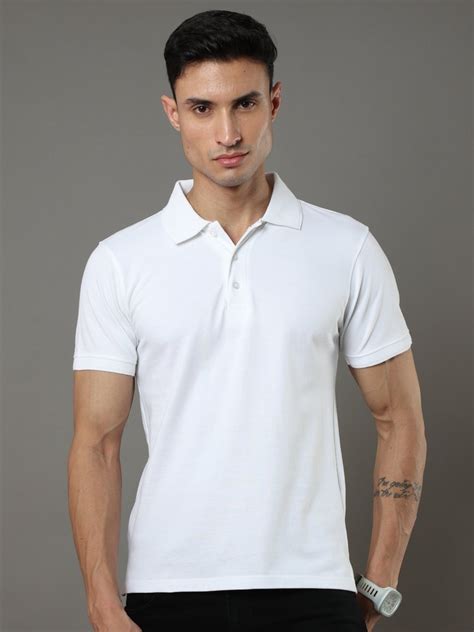 Cotton Plain White Polo Men T Shirt At Rs 450 Piece In Komarapalayam