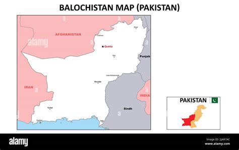 Balochistan map. Political map of Balochistan. Balochistan Map of ...