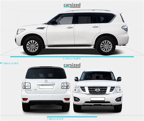 Nissan Patrol 2010 2014 Dimensions Side View