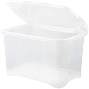 Eda Plastique Bo Te De Rangement Clip Box L Naturel Couvercle Avec