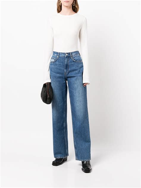 Frame Le High N Tight Wide Jeans Farfetch