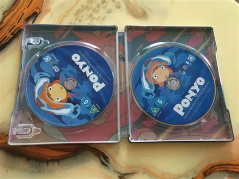 Studio Ghibli Hayao Miyazaki Ponyo Steelbook Blu Ray Dvd Anime